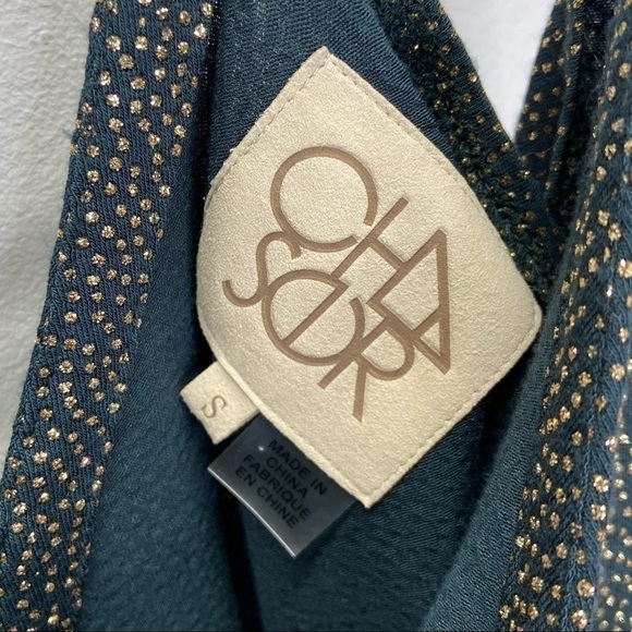 Chaser Glitter Flounce Top Bell Sleeves Sz S - Picture 9 of 11